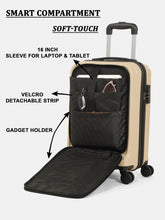 Load image into Gallery viewer, Teakwood Travel Trolley Luggage with 360° Dual Spinner Wheels, Unbreakable Hard Shell Body, Scratch-Resistant Finish, Side Combination Lock, Heavy-Duty Smooth Zippers, Mesh Organizer & Elastic Cross Straps, Small, Multicolor