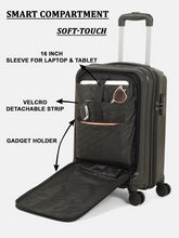 Load image into Gallery viewer, Teakwood Travel Trolley Luggage with 360° Dual Spinner Wheels, Unbreakable Hard Shell Body, Scratch-Resistant Finish, Side Combination Lock, Heavy-Duty Smooth Zippers, Mesh Organizer & Elastic Cross Straps, Small, Multicolor