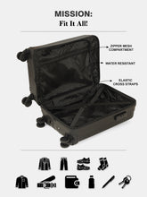 Load image into Gallery viewer, Teakwood Travel Trolley Luggage with 360° Dual Spinner Wheels, Unbreakable Hard Shell Body, Scratch-Resistant Finish, Side Combination Lock, Heavy-Duty Smooth Zippers, Mesh Organizer & Elastic Cross Straps, Small, Multicolor