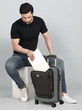 Load image into Gallery viewer, Teakwood Travel Trolley Luggage with 360° Dual Spinner Wheels, Unbreakable Hard Shell Body, Scratch-Resistant Finish, Side Combination Lock, Heavy-Duty Smooth Zippers, Mesh Organizer & Elastic Cross Straps, Small, Multicolor