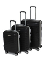 Load image into Gallery viewer, Unisex Black Textured Hard Sided Size Check-In Trolley Bag