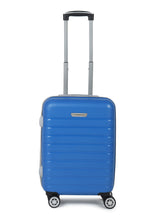 Load image into Gallery viewer, Unisex Blue Textured Hard Sided Cabin Size Trolley Bag