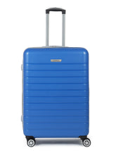 Load image into Gallery viewer, Unisex Blue Textured Hard Sided Cabin Size Trolley Bag