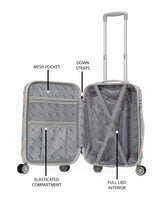 Load image into Gallery viewer, Textured & Printed 360 Degree Rotation Hard small-Sized Trolley