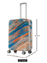 Load image into Gallery viewer, Textured & Printed 360 Degree Rotation Hard medium-Sized Trolley