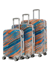 Load image into Gallery viewer, Set of 3 Textured & Printed Hard Trolley