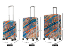 Load image into Gallery viewer, Set of 3 Textured & Printed Hard Trolley