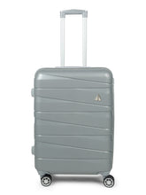 Load image into Gallery viewer, Grey Textured Hard-Sided Medium Trolley Suitcase