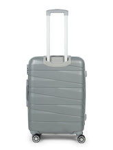 Load image into Gallery viewer, Grey Textured Hard-Sided Medium Trolley Suitcase