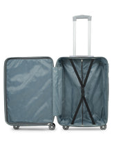 Load image into Gallery viewer, Grey Textured Hard-Sided Medium Trolley Suitcase