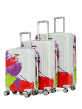 Load image into Gallery viewer, Set of 3 Abstract Printed Hard Trolley Bag