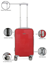 Load image into Gallery viewer, Textured Hard-Sided 360-Degree Rotation Cabin Trolley Bag- 55 CM