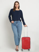 Load image into Gallery viewer, Textured Hard-Sided 360-Degree Rotation Cabin Trolley Bag- 55 CM