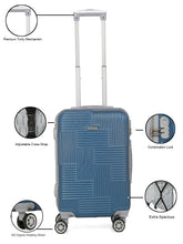 Load image into Gallery viewer, Textured Hard-Sided 360-Degree Rotation Cabin Trolley Bag- 55 CM