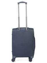 Load image into Gallery viewer, Teakwood Leather Navy Solid Soft Sided Cabin Trolley Bag