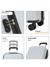 Load image into Gallery viewer, Unisex Textured Hard Sided Cabin Size Trolley Bag