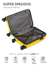 Load image into Gallery viewer, Unisex Textured Hard Sided Cabin Size Trolley Bag