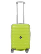 Load image into Gallery viewer, Teakwood Leather Unisex Green Textured Hard-Sided Trolley Bag