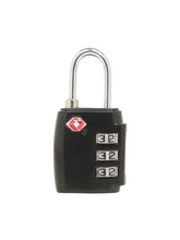 Load image into Gallery viewer, Teakwood Black / Silver TSA 3-Digit Combination lock