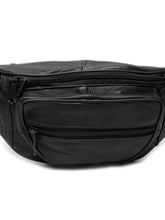 Load image into Gallery viewer, Teakwood Genuine Leather Black Waist Pouch