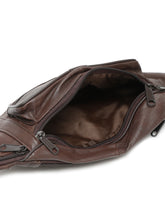 Load image into Gallery viewer, Teakwood Genuine Leather Brown Waist Pouch