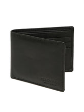 Load image into Gallery viewer, Men Black Leather Two Fold Wallet