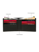 Load image into Gallery viewer, Men Black Leather Two Fold Wallet