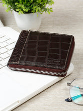 Load image into Gallery viewer, Men's Croco Leather Two Fold Wallet