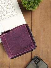 Load image into Gallery viewer, Teakwood Genuine Leathers Men Wine Solid Zip Around Wallet
