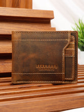 Load image into Gallery viewer, Men's Bifold Leather Wallet with Removable Card Holder