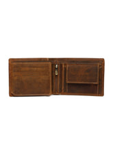 Load image into Gallery viewer, Men's Leather Wallet with Coin Pocket & ID Flap