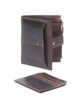Load image into Gallery viewer, TEAKWOOD LEATHER MEN BROWN GENUINE LEATHER TWO FOLD WALLET

