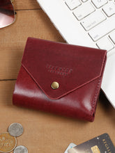 Load image into Gallery viewer, Teakwood Leather Men's Maroon Envelope Wallet