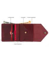 Load image into Gallery viewer, Teakwood Leather Men's Maroon Envelope Wallet