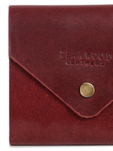 Load image into Gallery viewer, Teakwood Leather Men's Maroon Envelope Wallet