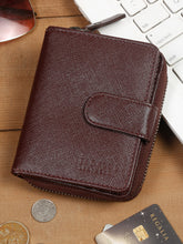 Load image into Gallery viewer, Teakwood Leather Men's Maroon Textured Wallet
