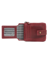 Load image into Gallery viewer, Teakwood Leather Men's Solid Maroon Zip Around Wallet