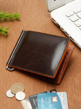 Load image into Gallery viewer, Teakwood Leather Two Fold Money Clip Wallet - Clearance sale