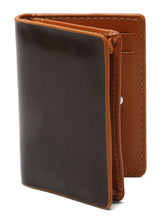Load image into Gallery viewer, Teakwood Leather Two Fold Brown Card Wallet
