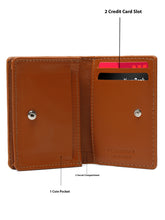 Load image into Gallery viewer, Teakwood Leather Two Fold Brown Card Wallet
