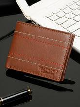 Load image into Gallery viewer, Men's Brown Leather Two-Fold Wallet