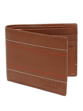 Load image into Gallery viewer, Men's Brown Leather Two-Fold Wallet