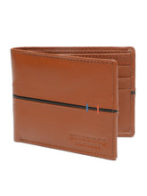 Load image into Gallery viewer, Men's Leather Two-Fold Wallet With Contrasting Piping