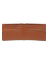 Load image into Gallery viewer, Men's Leather Two-Fold Wallet With Contrasting Piping