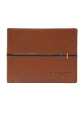 Load image into Gallery viewer, Men's Leather Two-Fold Wallet With Contrasting Piping