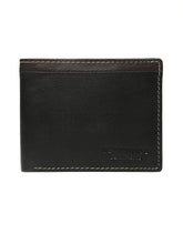 Load image into Gallery viewer, Men’s Two-Fold Leather Wallet With Contrast Strap
