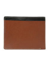 Load image into Gallery viewer, Men’s Two-Fold Leather Wallet With Contrast Strap