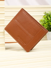 Load image into Gallery viewer, Men’s Dual-Texture Paneling Bifold Leather Wallet
