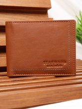 Load image into Gallery viewer, Men’s Sleek Matte Finish Bifold Brown Leather Wallet