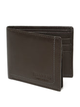 Load image into Gallery viewer, Men’s Sleek Matte Finish Bifold Brown Leather Wallet